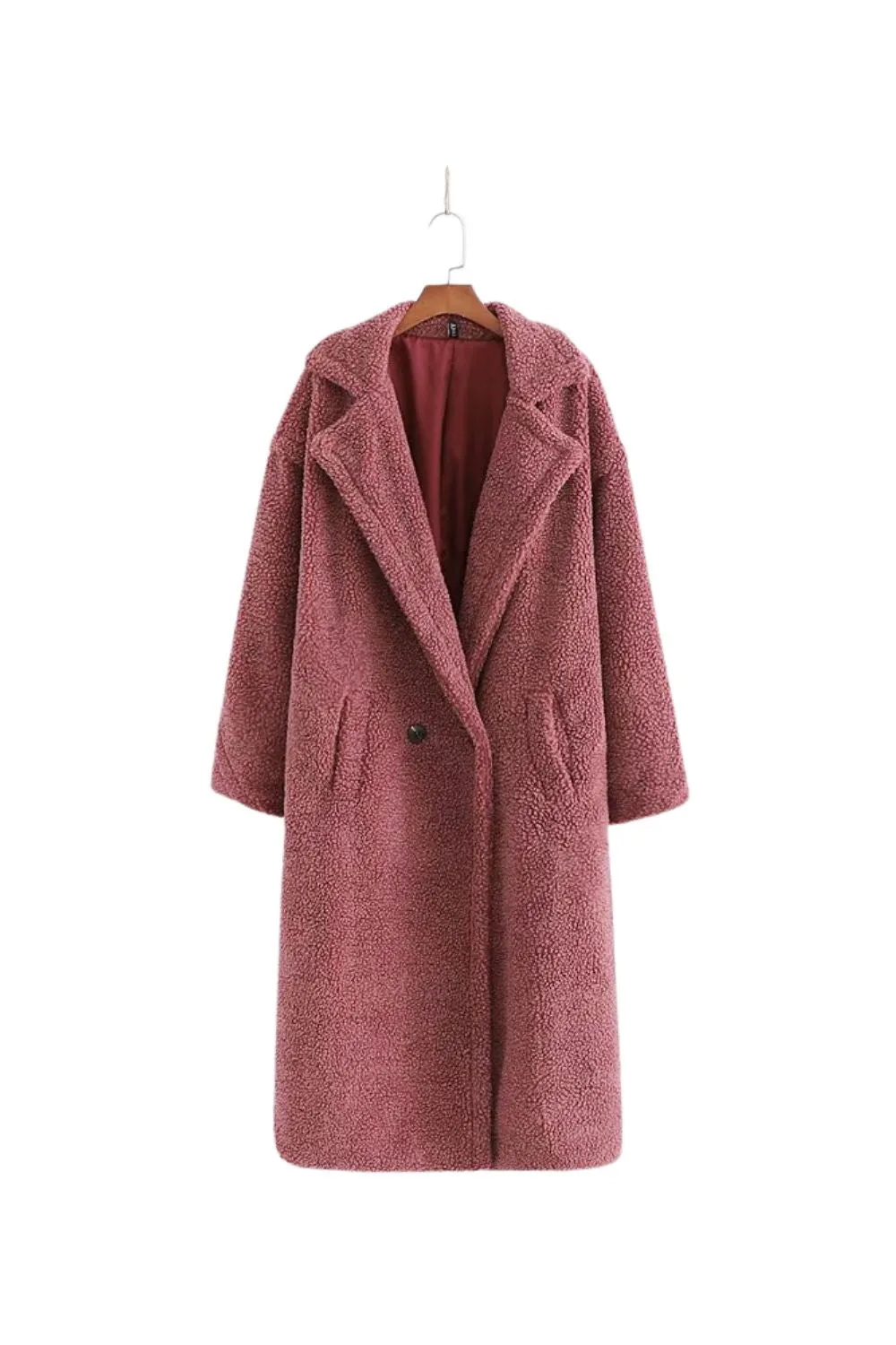 ' Mark' Faux Fur Long Coat (4 Color)