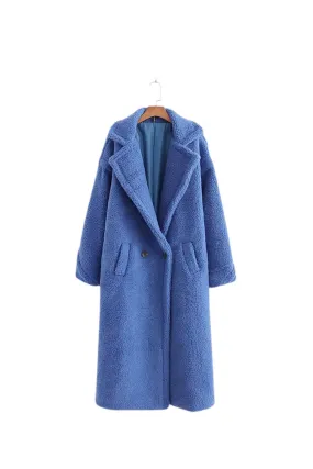 ' Mark' Faux Fur Long Coat (4 Color)