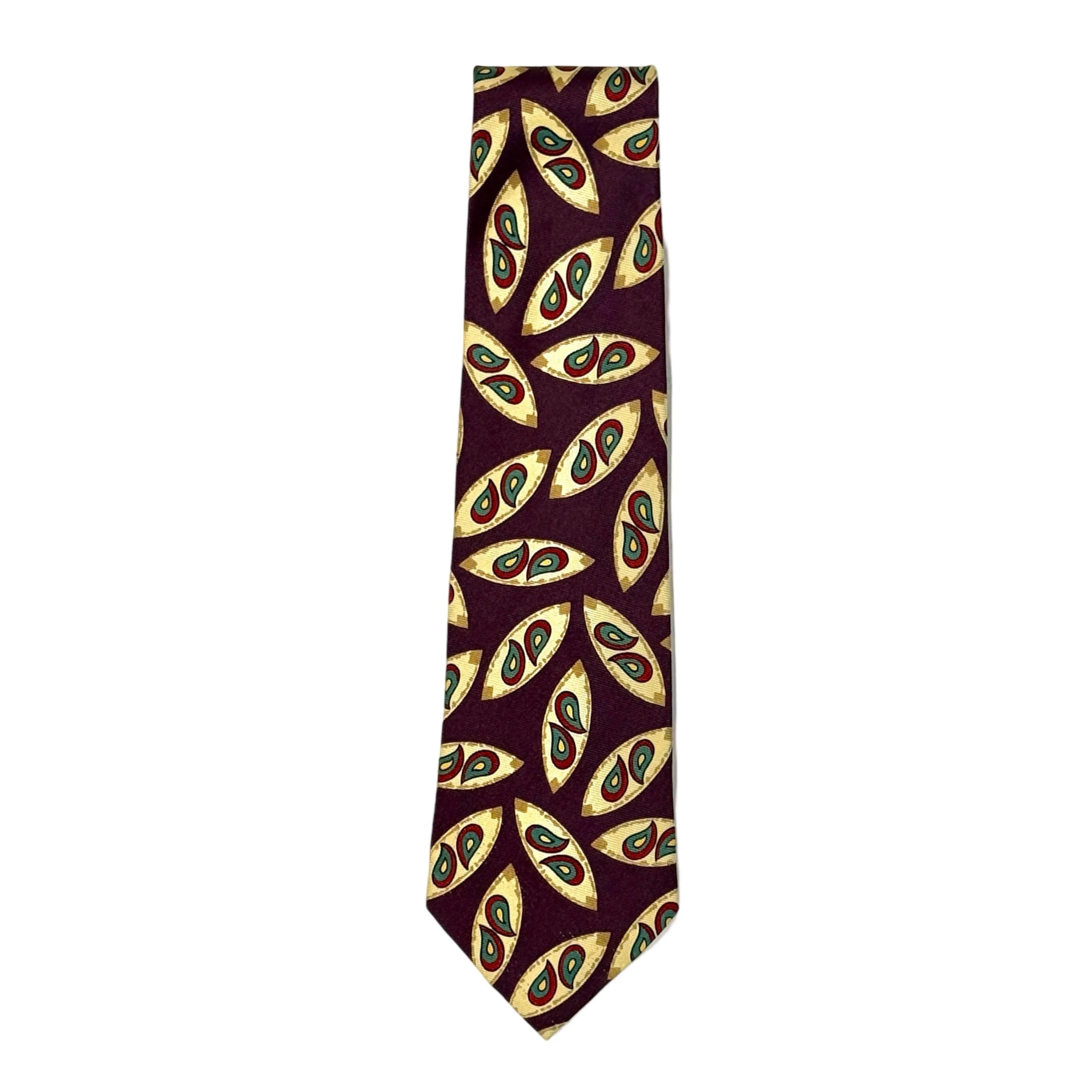 1980’S GITMAN BROTHERS MADE IN USA 100% ITALIAN SILK PAISLEY HANDMADE TIE