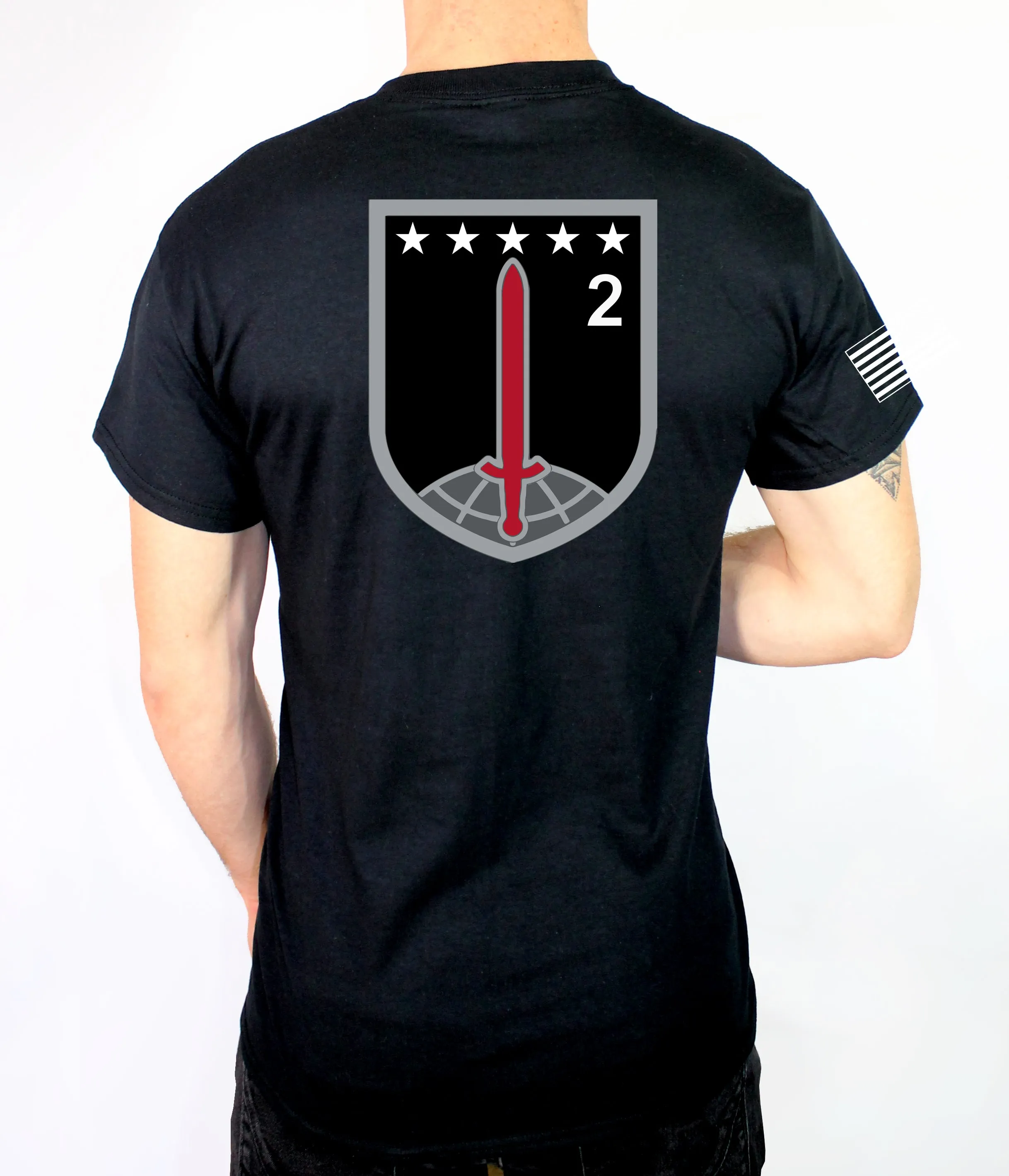 2d MDTF 50-50 Blend Black Unisex PT Short Sleeve Shirt. Approved for PT