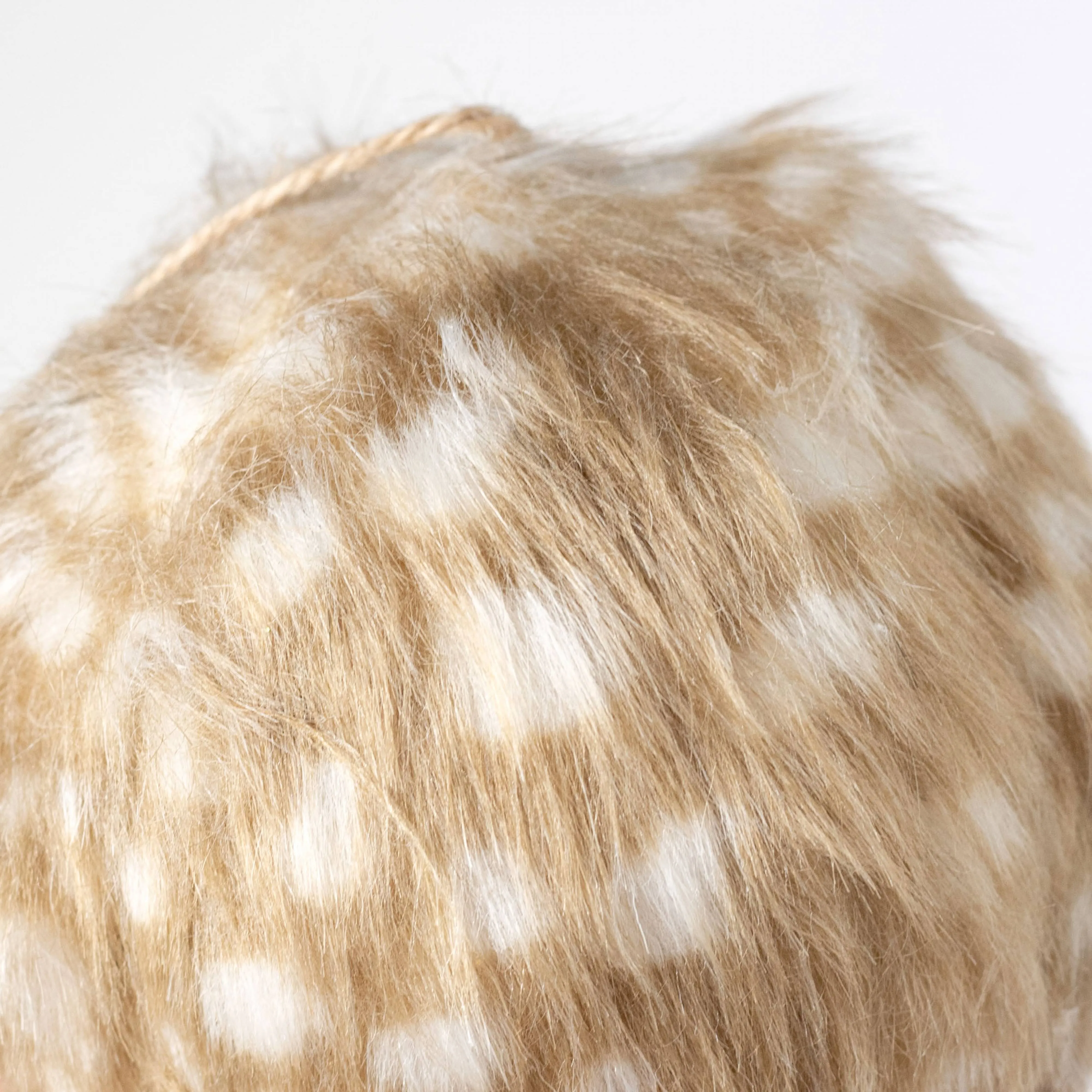 4" Faux Spotted Deer Fur Ornament