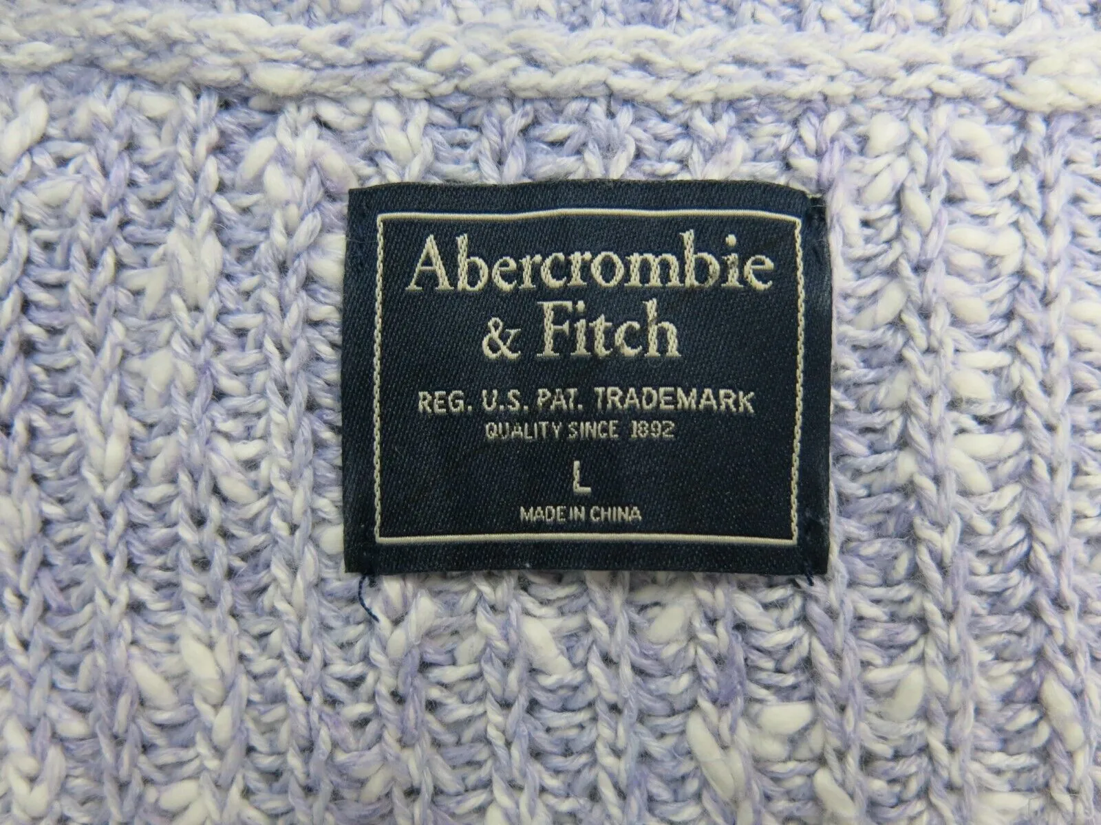 Abercrombie & Fitch Womens Pullover Sweater Crew Neck Light Purple Size Large