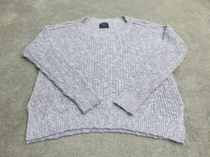 Abercrombie & Fitch Womens Pullover Sweater Crew Neck Light Purple Size Large