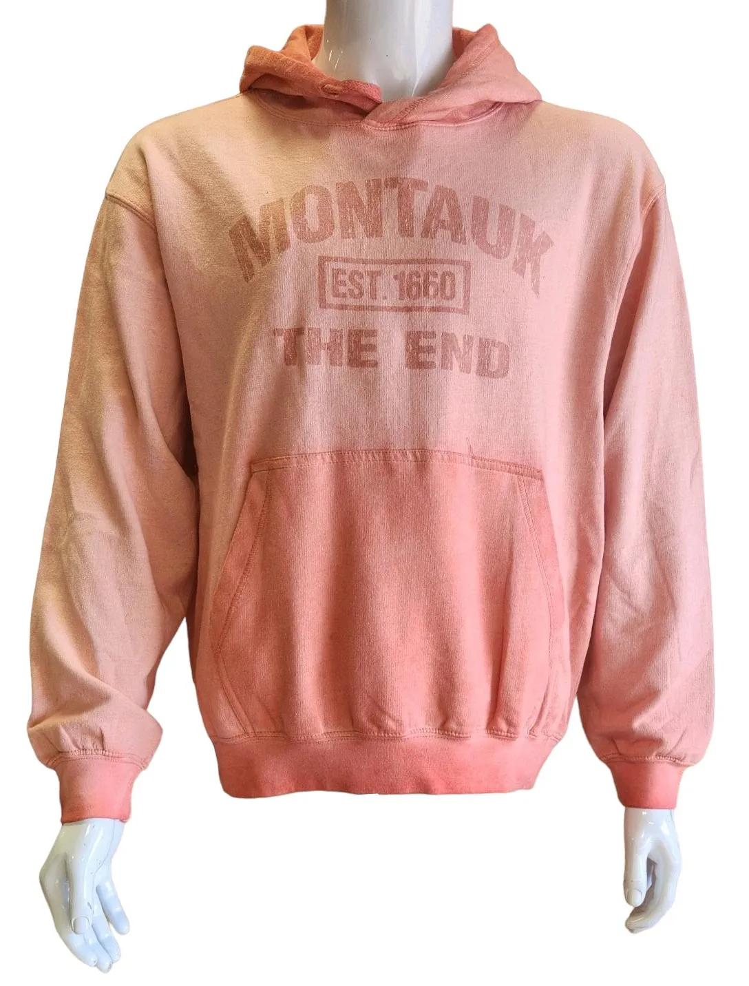 Adult Unisex Two-Tone Montauk The End Est. 1660 Hooded Pullover