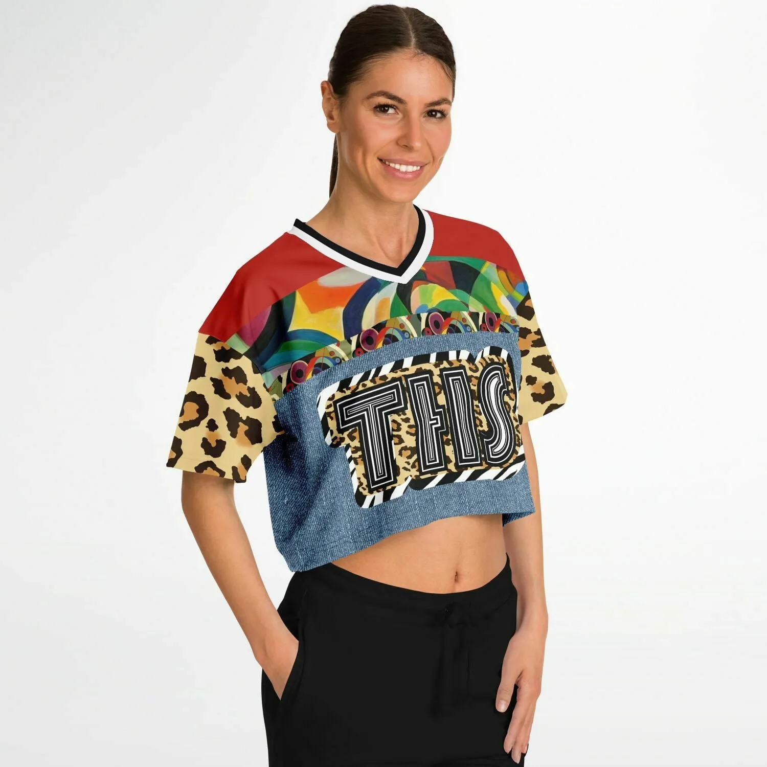 Afro-Queen Solace THS Leopard Eco-Poly Crop Jersey