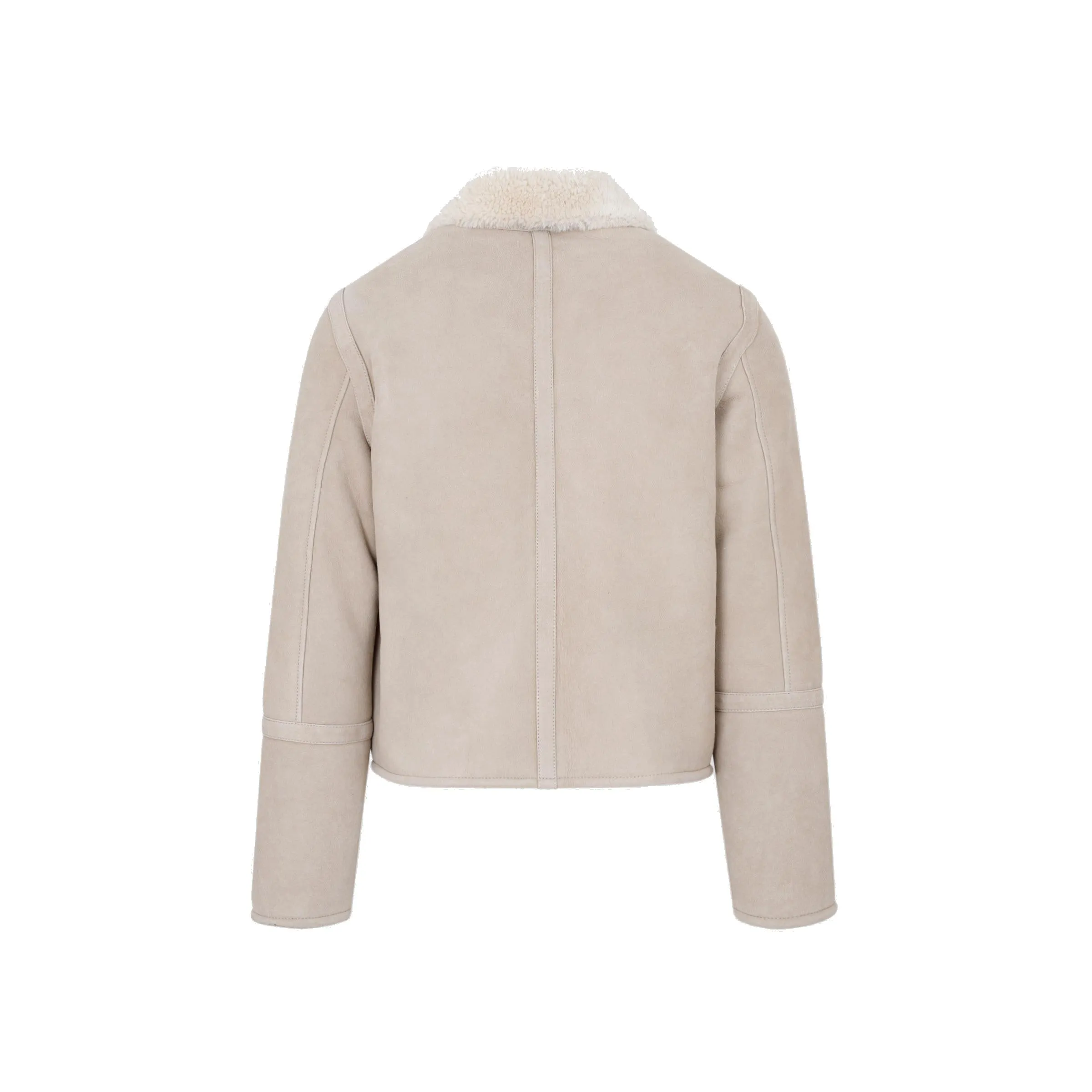 AMI Zipped Shearling Jacket