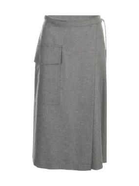 Aspesi Tie-Detailed Wrapped Midi Skirt