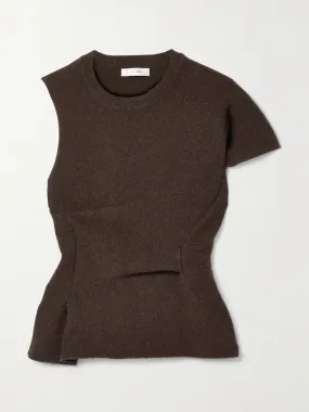 Asymmetric cashmere top