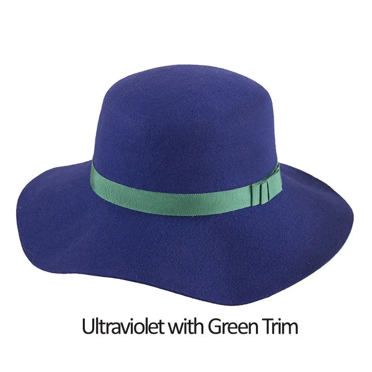 Audrey Hat Wide Brim-(H) S/M / Ultraviolet