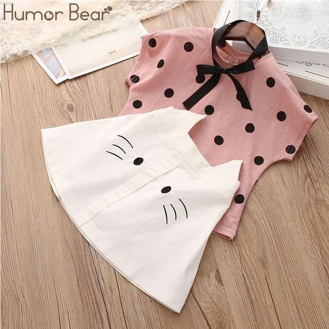 Baby Girl Clothes Summer Children's Girls' Clothing Kids Bay Clothes Toddler Chiffon bowknot coat Pants Set