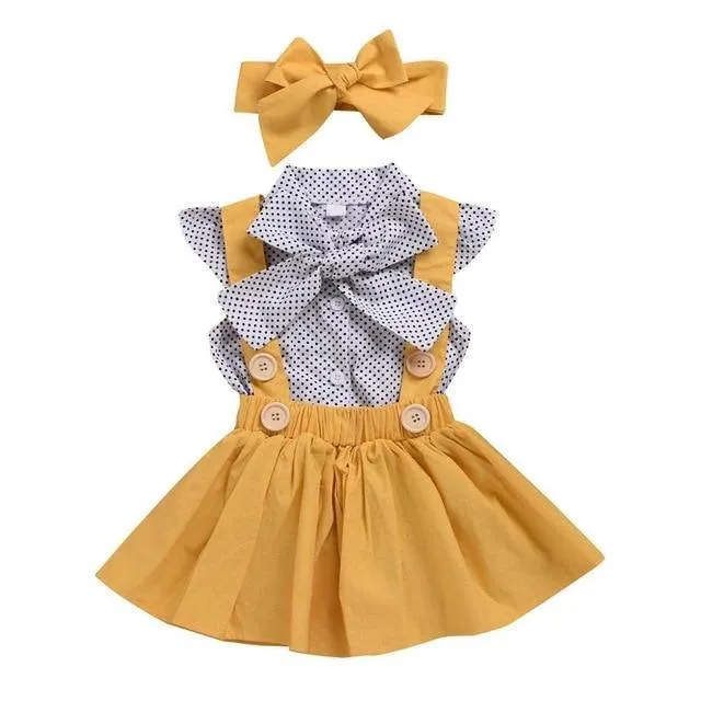 Baby Girl Clothes Summer Children's Girls' Clothing Kids Bay Clothes Toddler Chiffon bowknot coat Pants Set