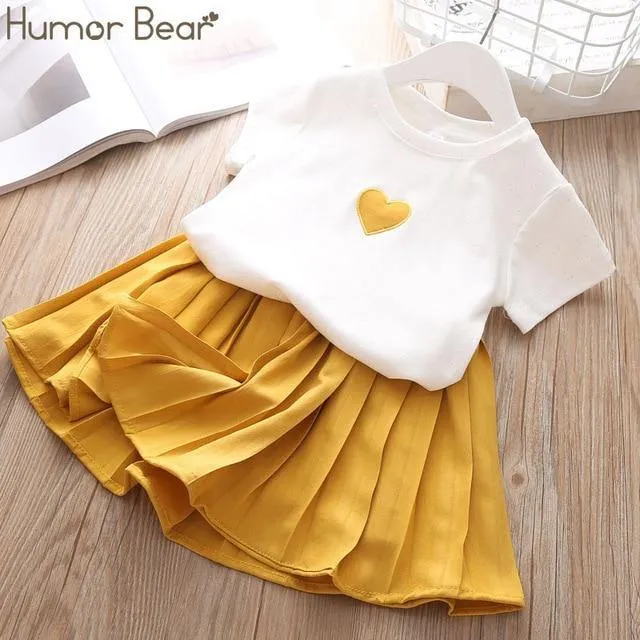 Baby Girl Clothes Summer Children's Girls' Clothing Kids Bay Clothes Toddler Chiffon bowknot coat Pants Set