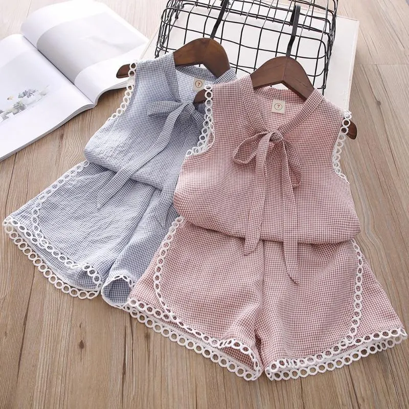 Baby Girl Clothes Summer Children's Girls' Clothing Kids Bay Clothes Toddler Chiffon bowknot coat Pants Set