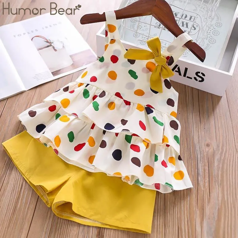 Baby Girl Clothes Summer Children's Girls' Clothing Kids Bay Clothes Toddler Chiffon bowknot coat Pants Set