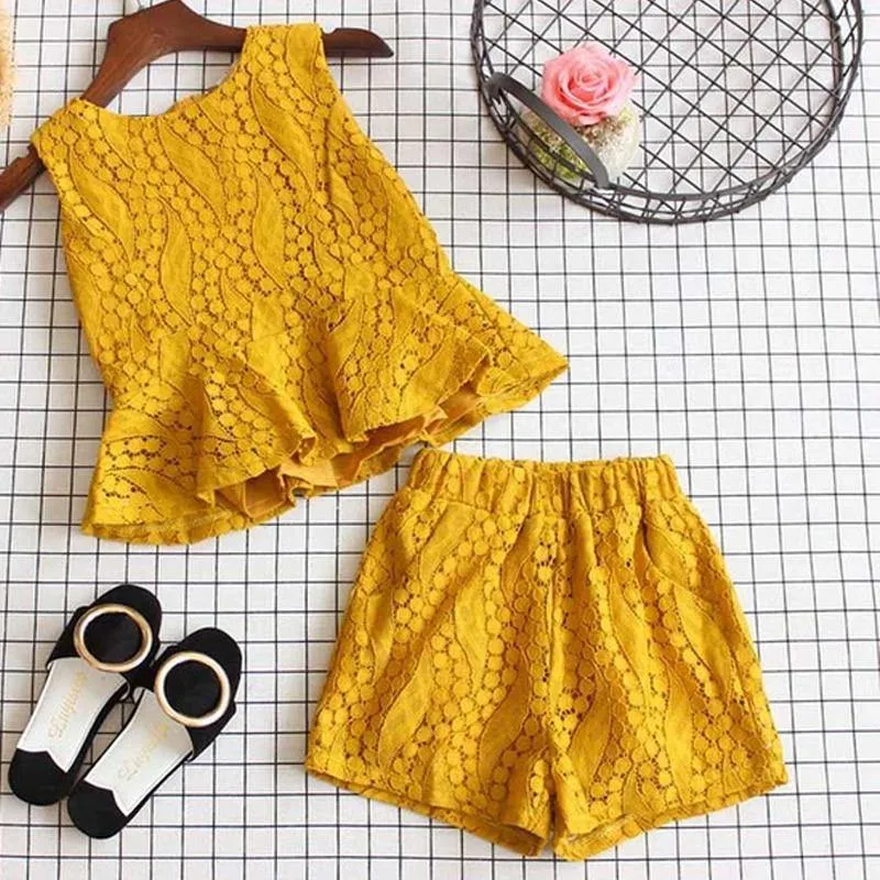 Baby Girl Clothes Summer Children's Girls' Clothing Kids Bay Clothes Toddler Chiffon bowknot coat Pants Set