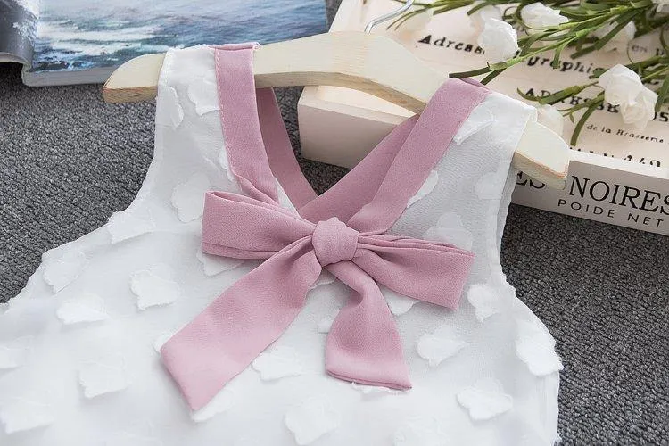 Baby Girl Clothes Summer Children's Girls' Clothing Kids Bay Clothes Toddler Chiffon bowknot coat Pants Set