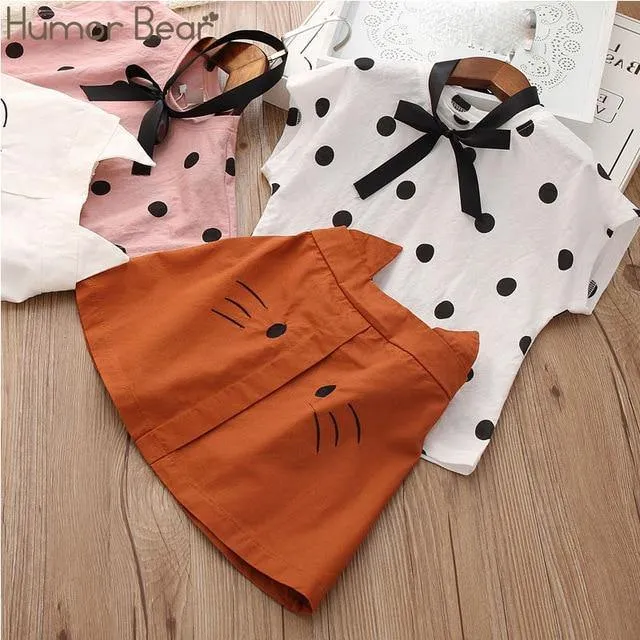 Baby Girl Clothes Summer Children's Girls' Clothing Kids Bay Clothes Toddler Chiffon bowknot coat Pants Set