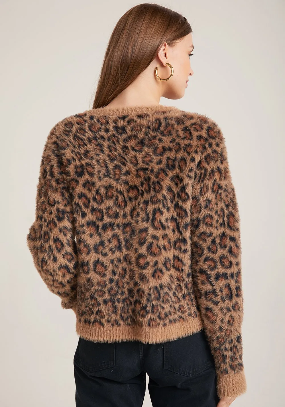 Bella Dahl - Crew Neck Sweater in Golden Leopard