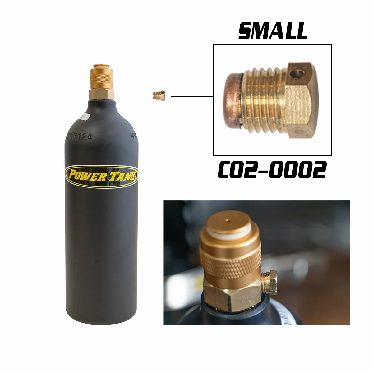 Blow Off Caps for CO2 Bottles Power Tank