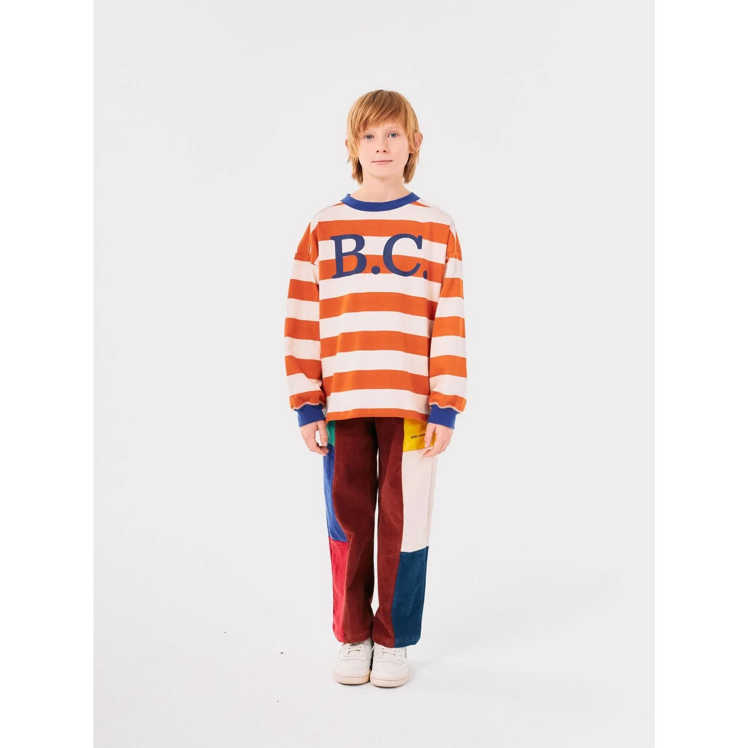 Bobo Choses Orange Bc Stripes LS T-Shirt