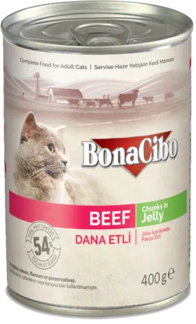 BONACIBO Canned Cat Food Beef 400g