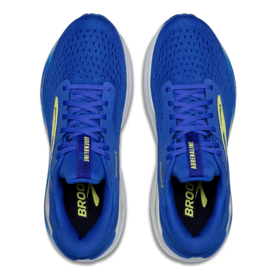 Brooks Men's Adrenaline GTS 24 Running Shoes in Cobalt/Neo Yellow/Peacoat SS25