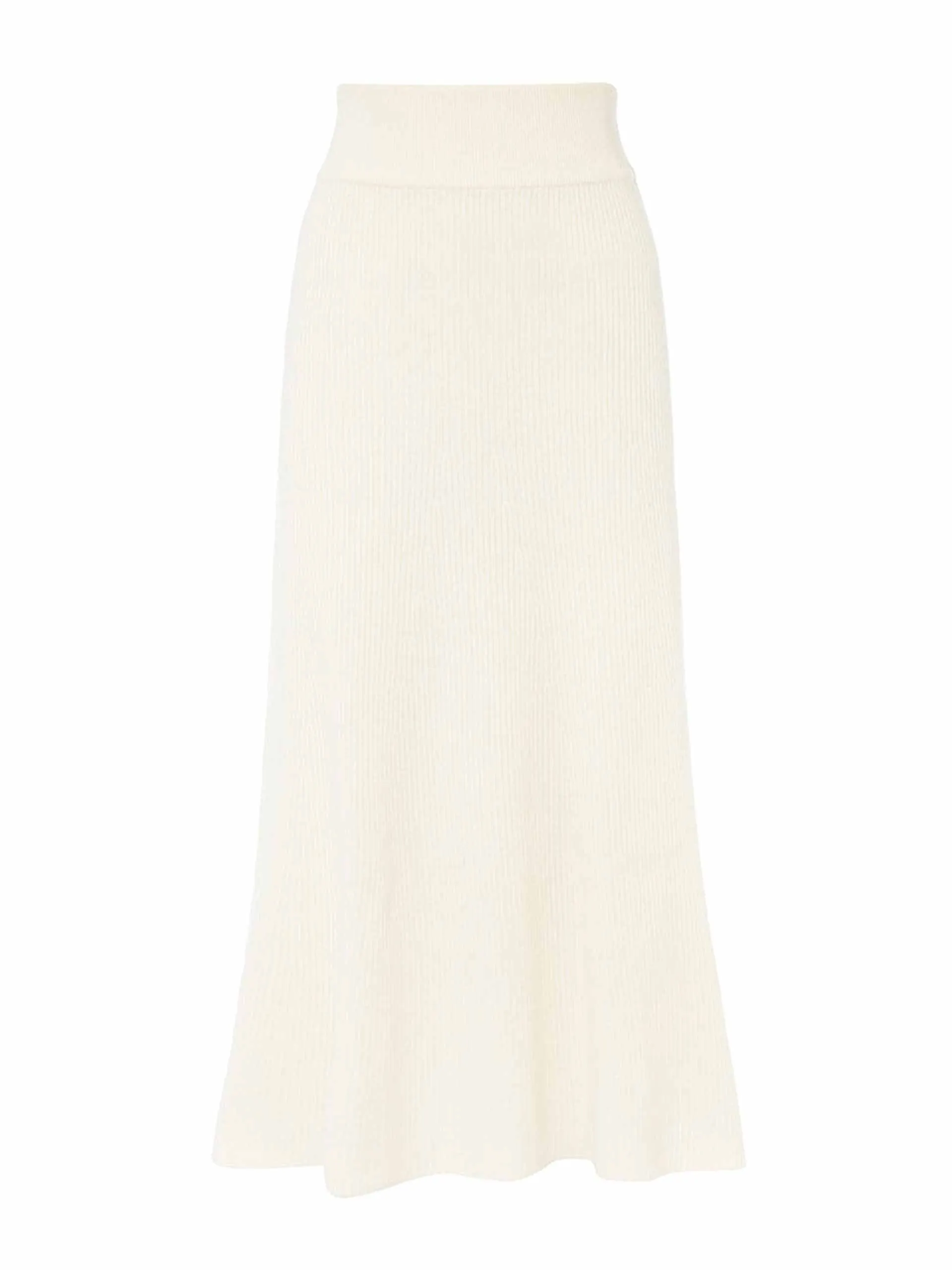 Cashmere knitted midi skirt