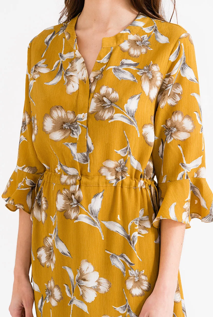 Celina Dress - Mustard