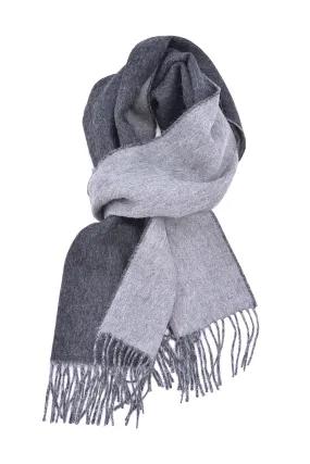 Charcoal & Gray Double Sided Alpaca Scarf