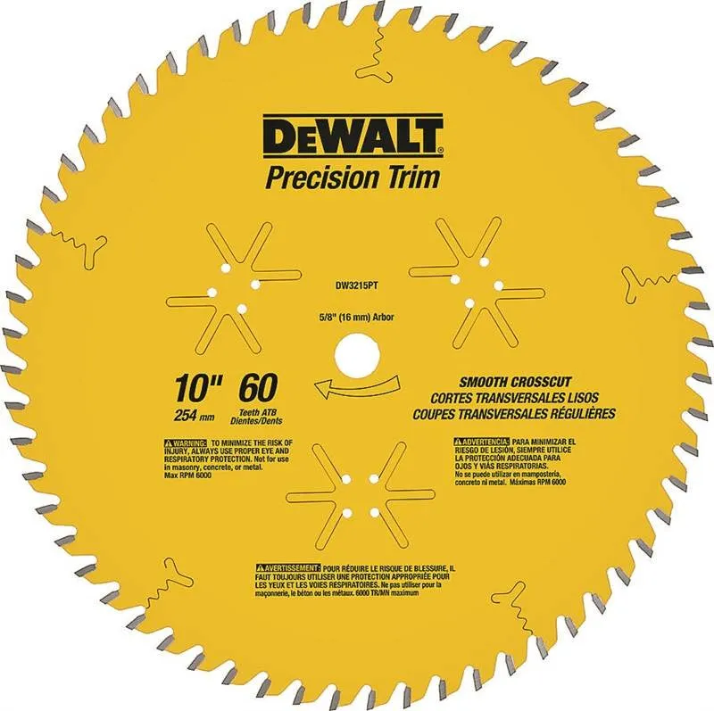 Circ Saw Blade 10in Prcn 60th