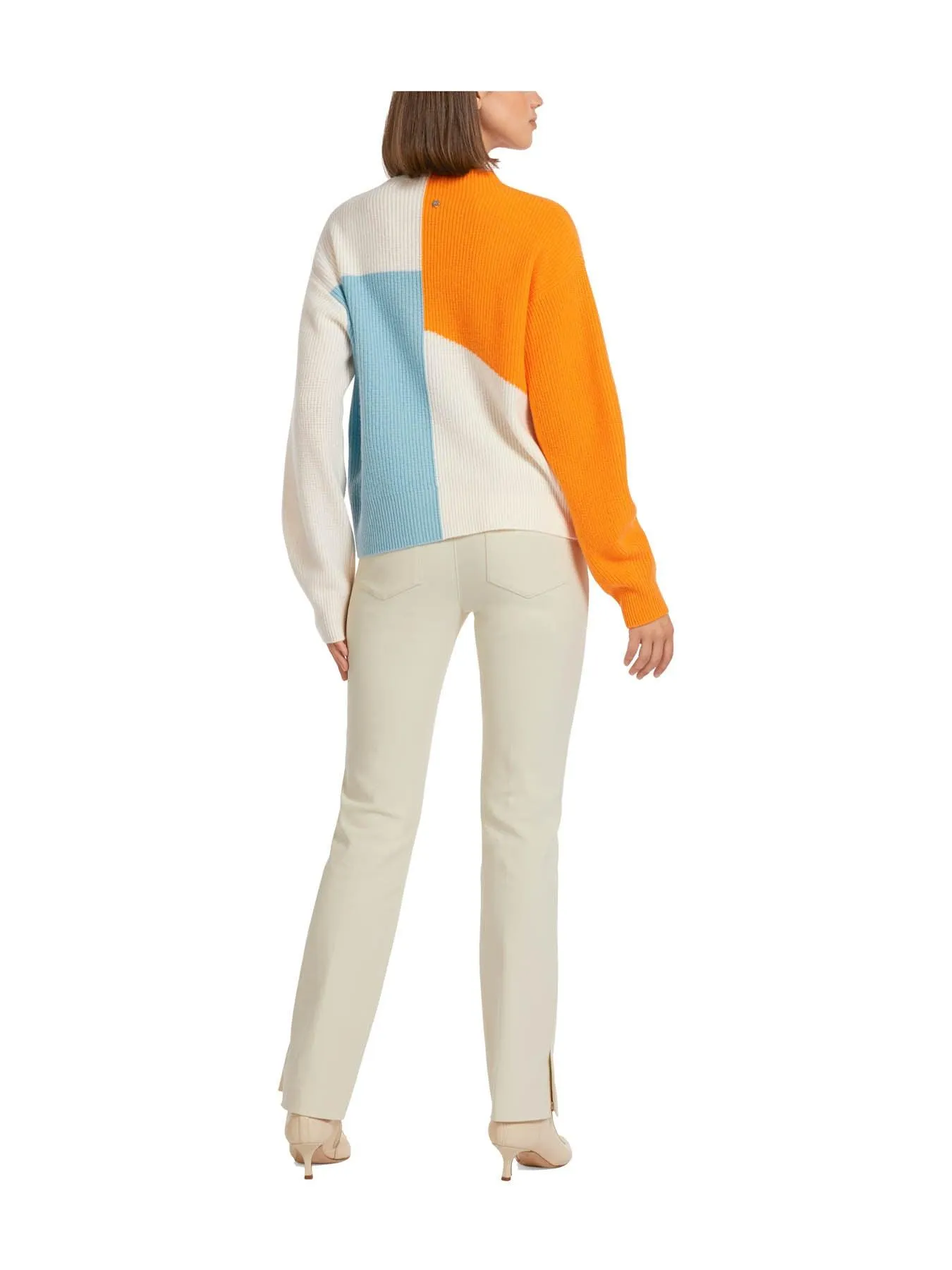 Color Block Pullover Orange