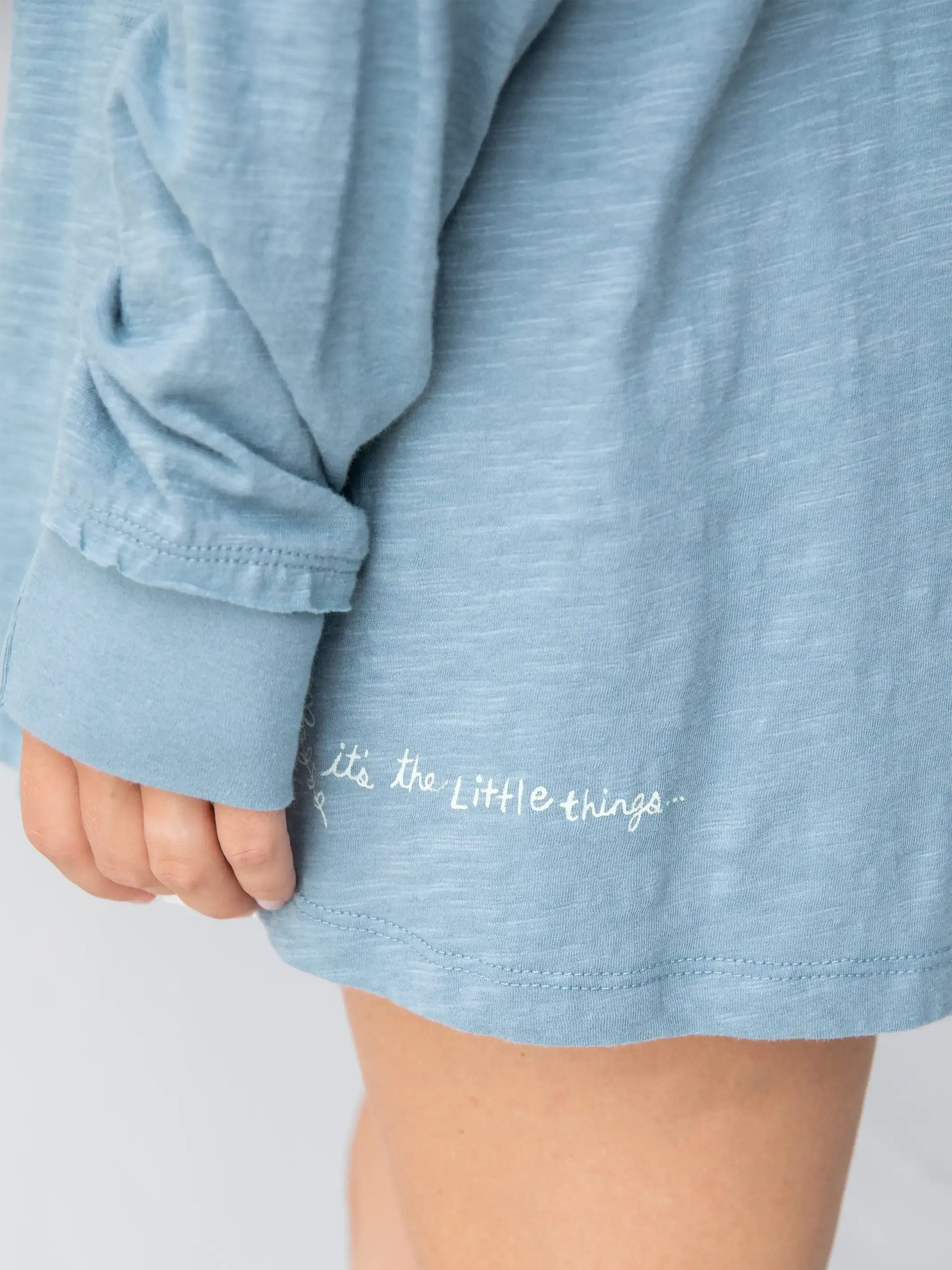 Cotton Doodle Tee - Light Blue