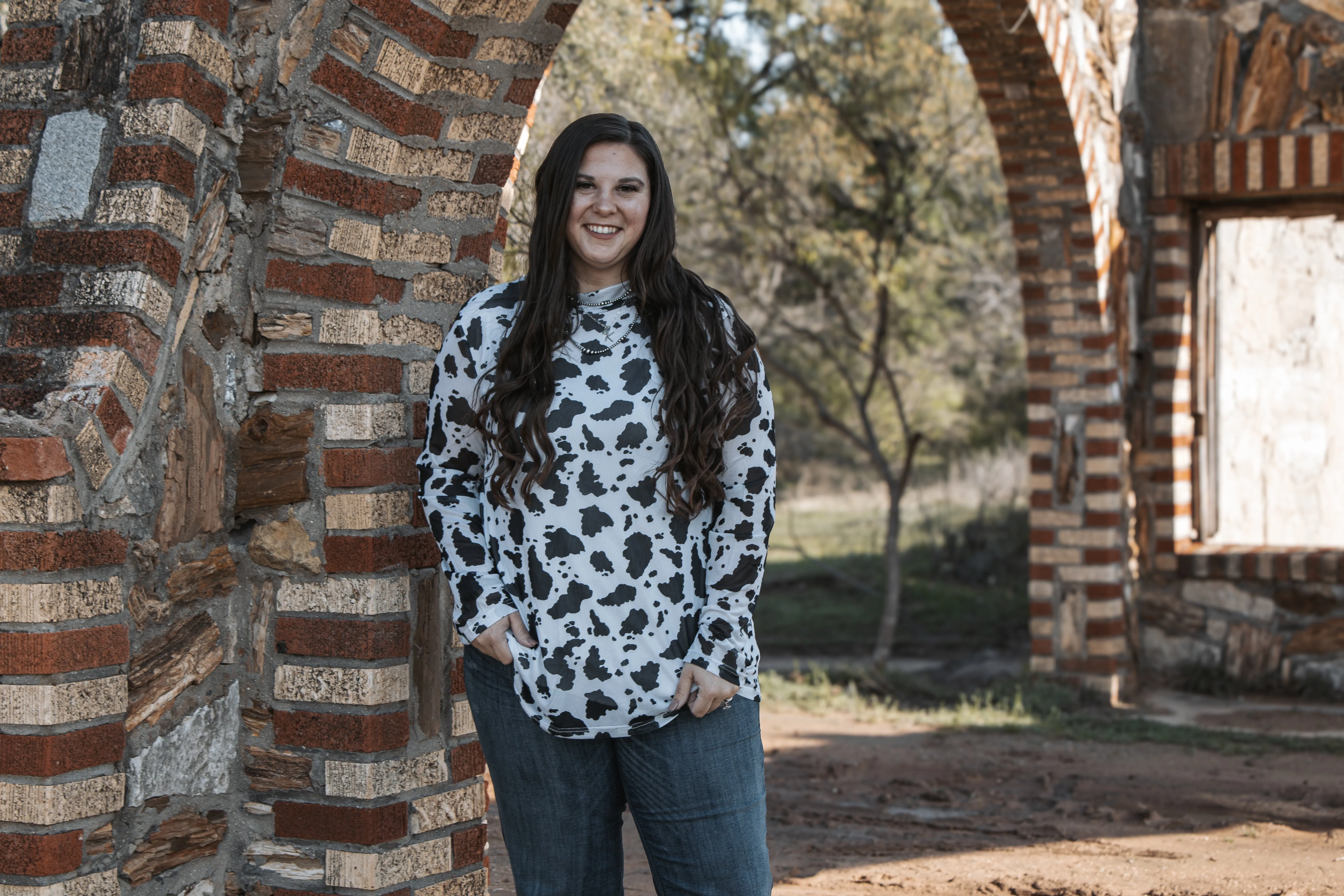 Cowprint Blouse