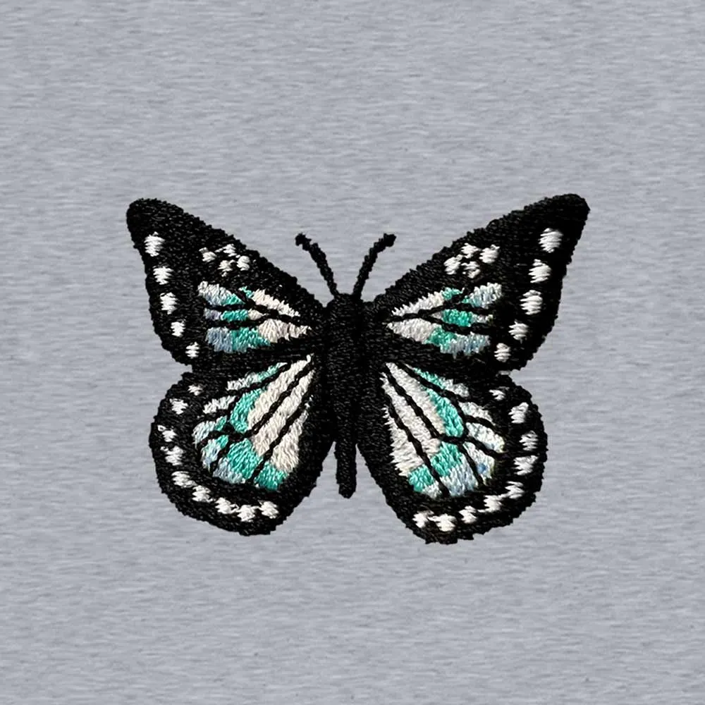 Dalix Butterfly Womens Flowy Cropped Tee