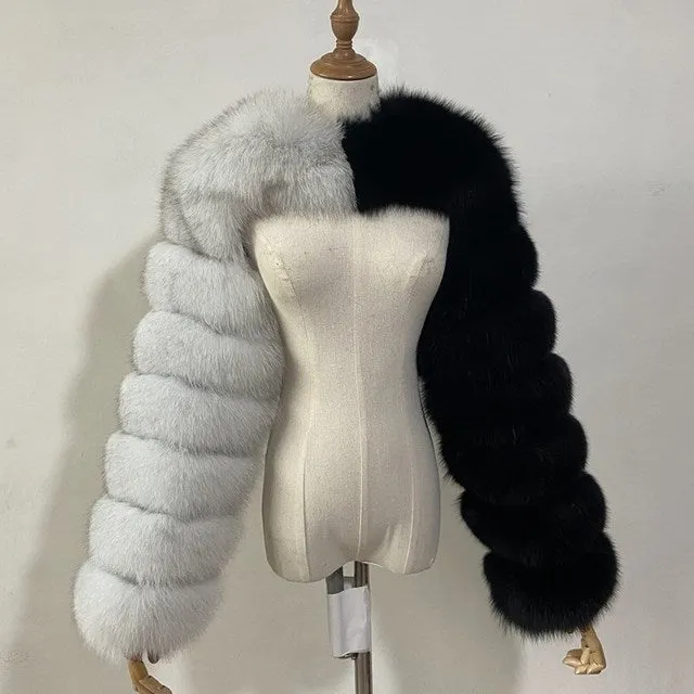 Fashion faux fur jacket（AY1360)