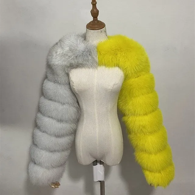 Fashion faux fur jacket（AY1360)