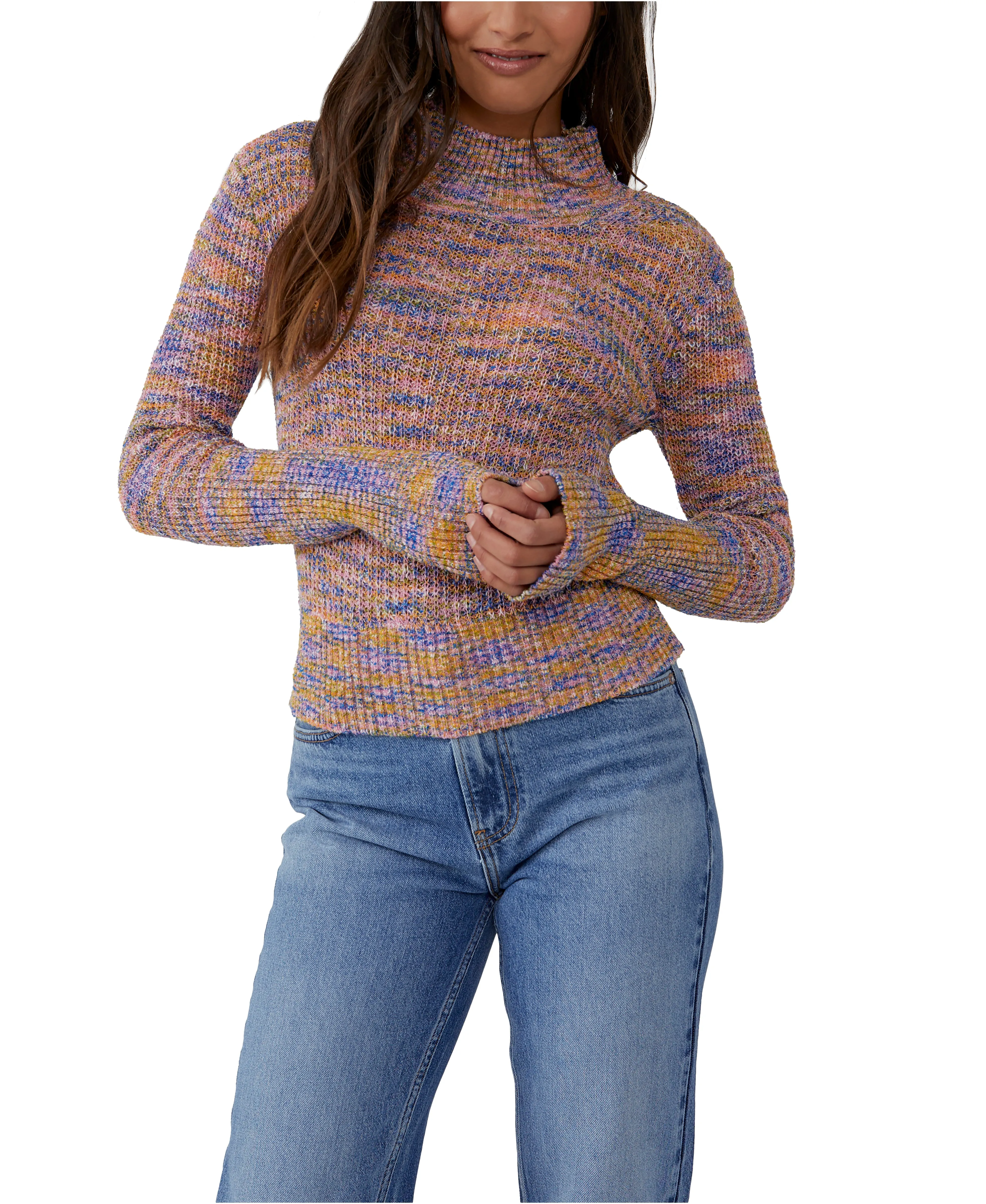 Free People Blair Spacedye Pullover Top