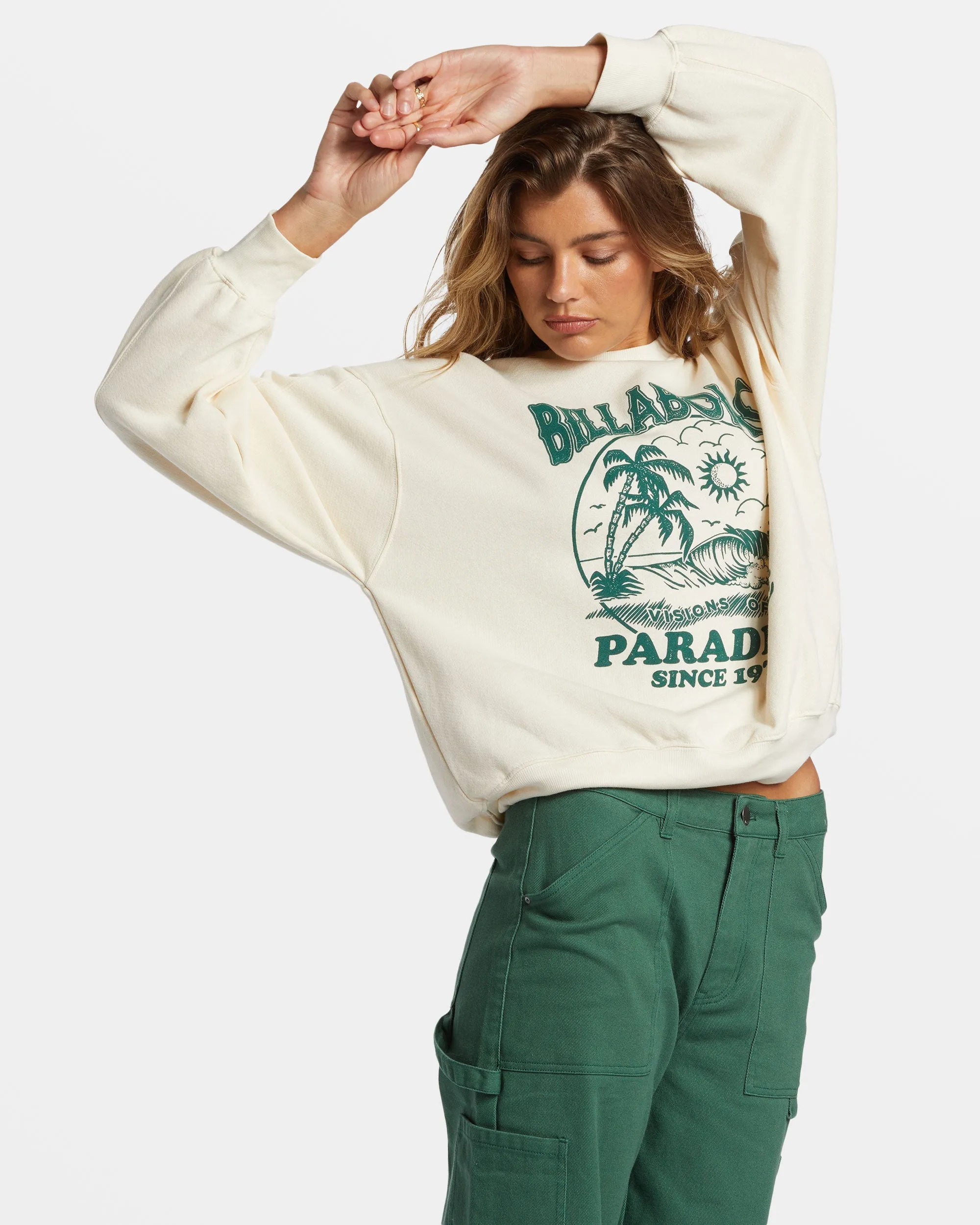 Fresh Take Pullover Sweatshirt - White Cap