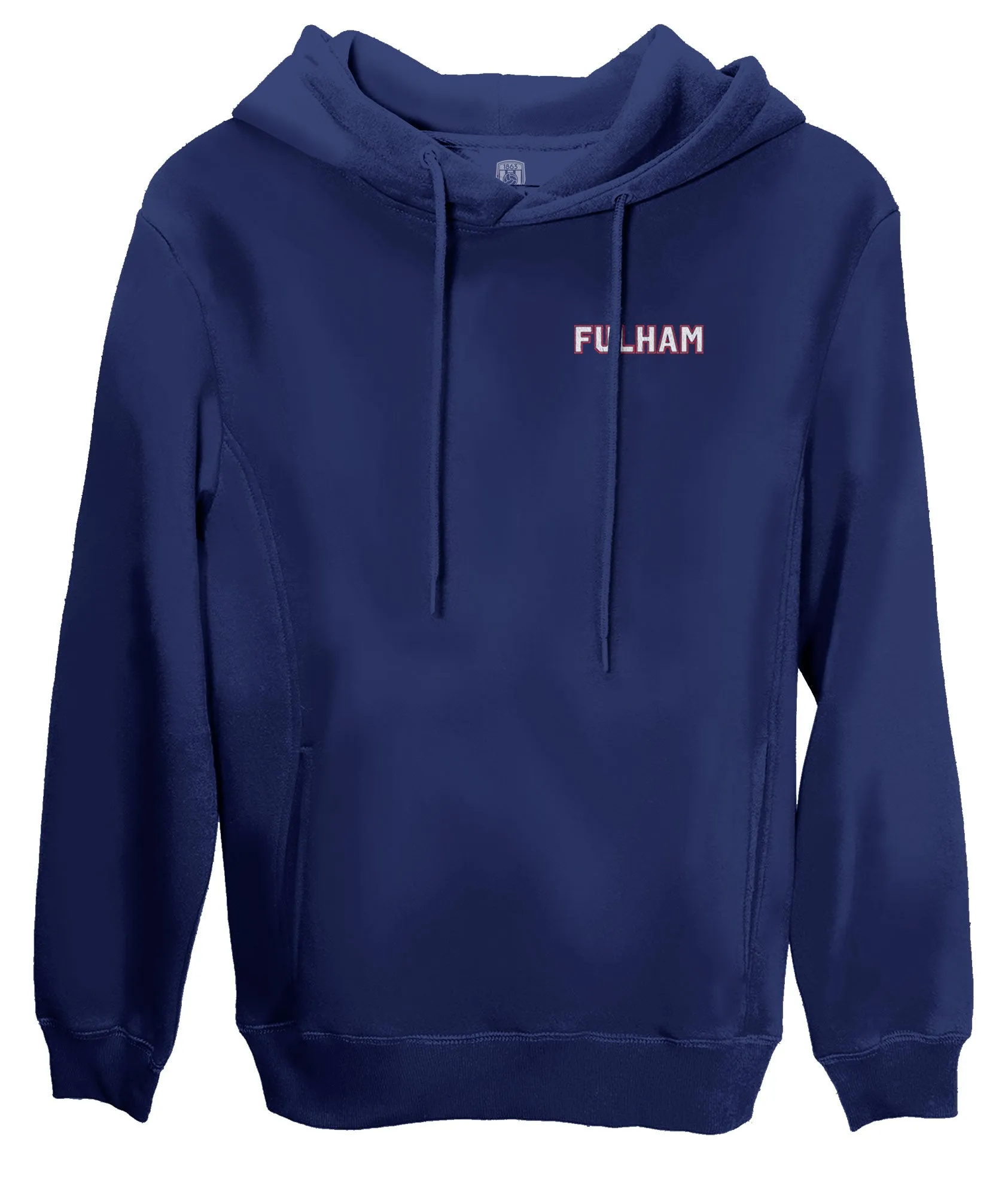 Fulham FC Wordmark Fleece Pullover Hoodie - Navy