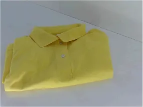 Hanes Mens Hort Sleeve Polo Shirt Color Yellow Size Small