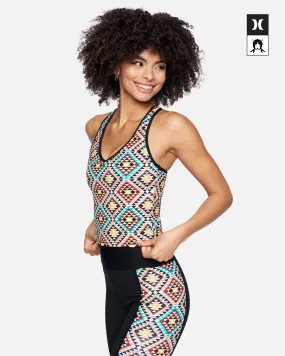 Hurley x Black Girls Surf Max Mosaic Geo Tankini