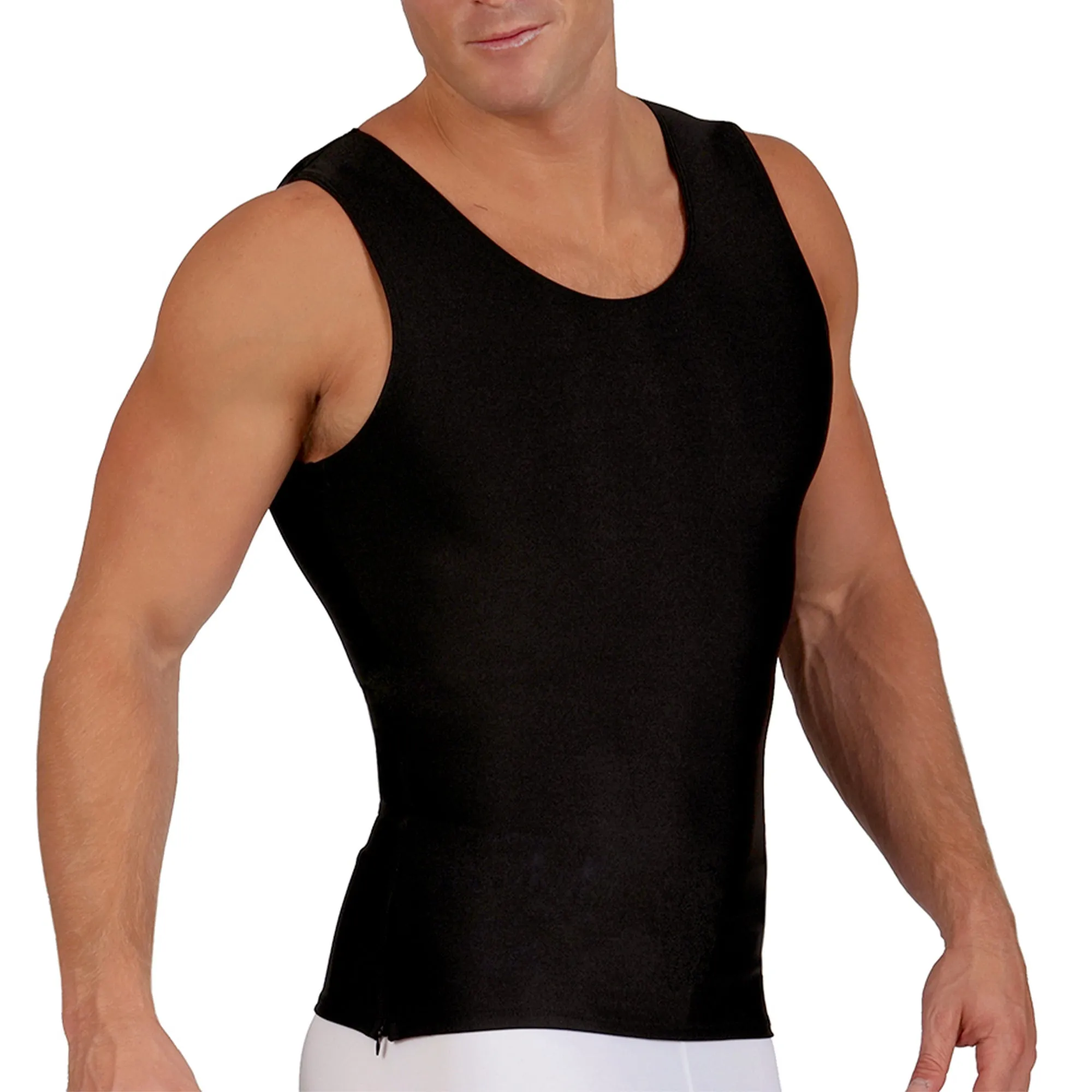 Insta Slim Compression Sleeveless Muscle Tank with Zipper MS00Z1