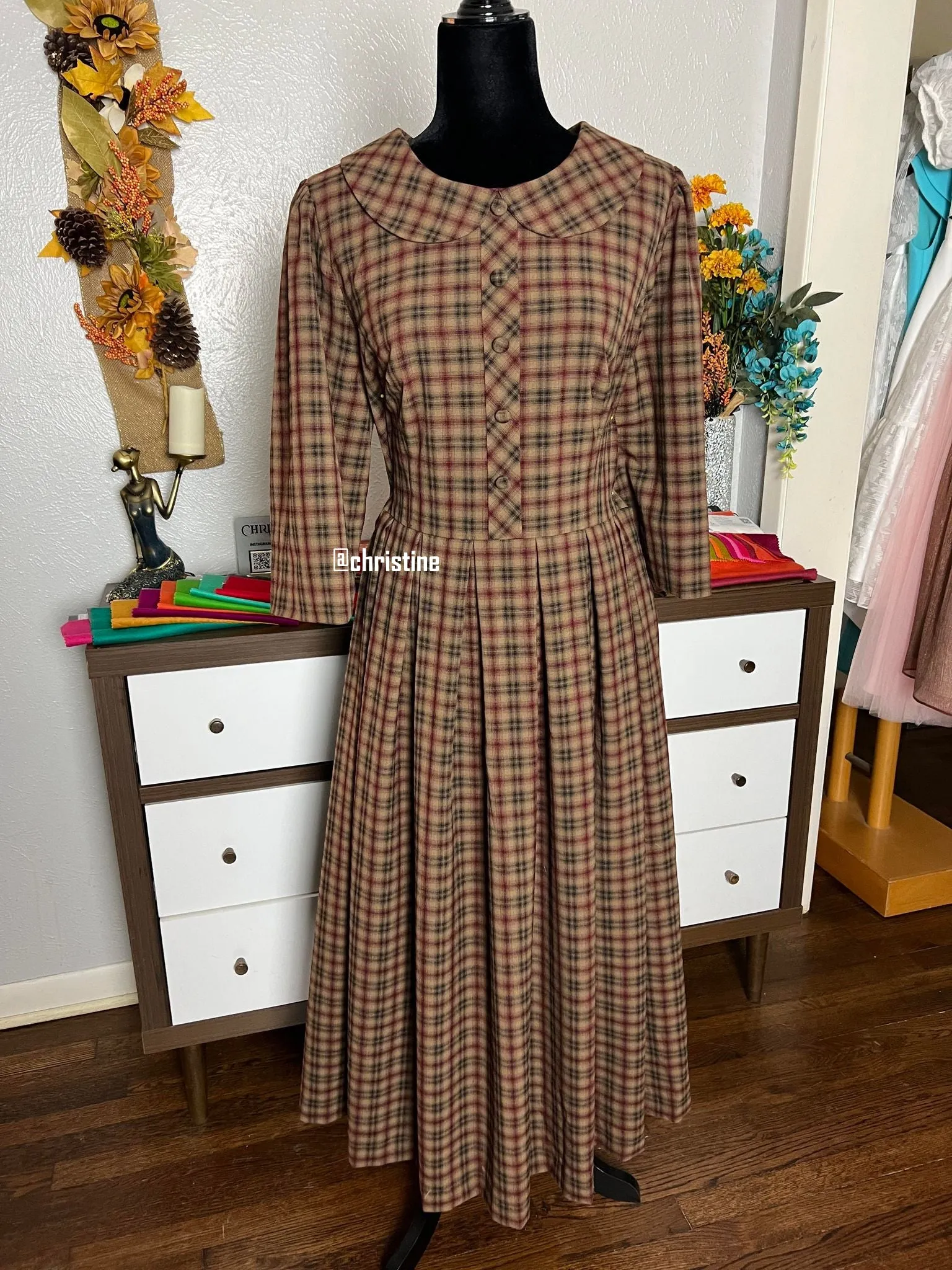 Kennedy Dress in FALL tartan