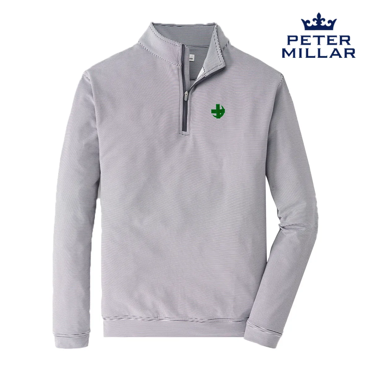 Lambda Chi Peter Millar Mini Stripe Stretch Quarter Zip