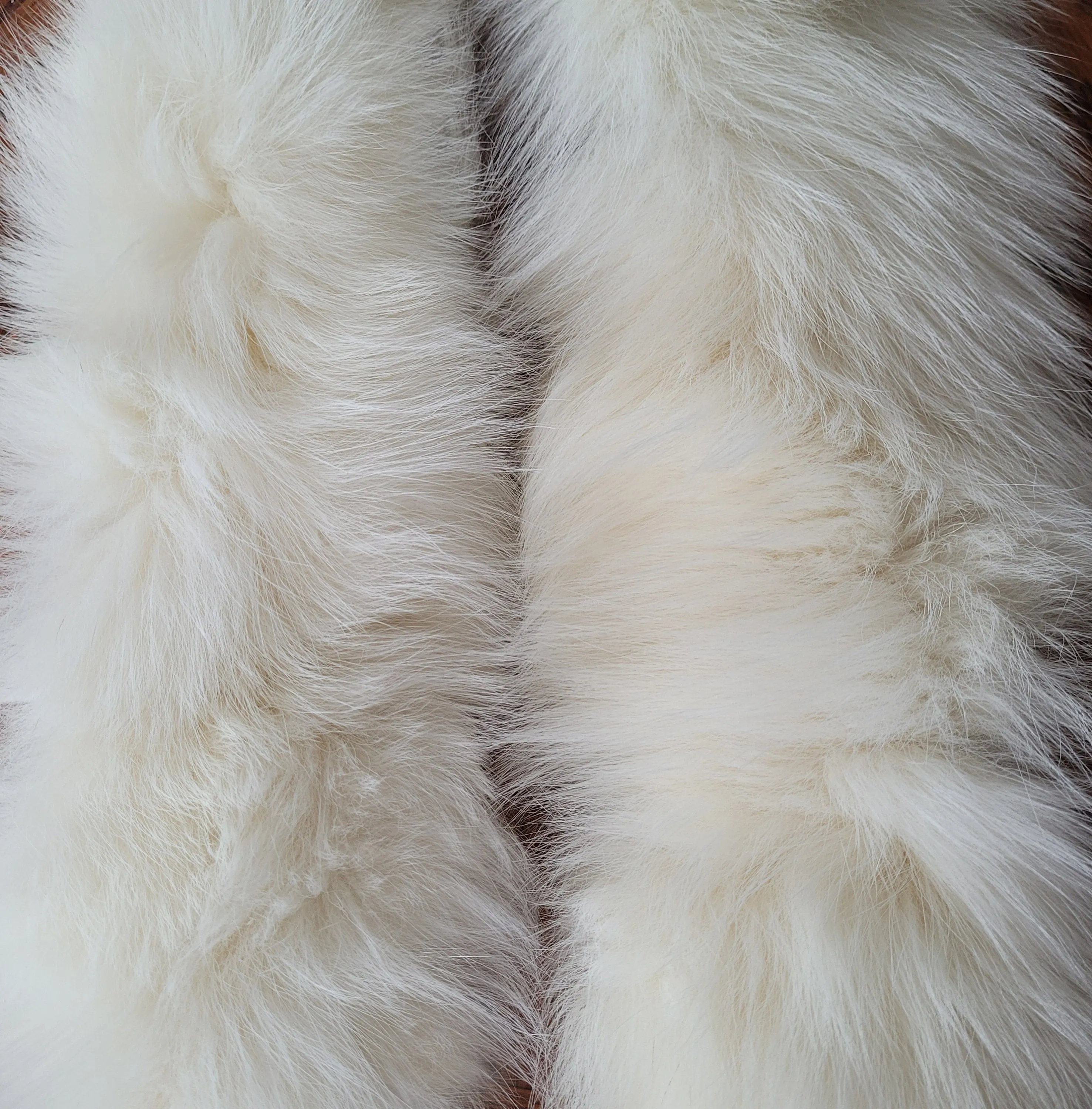 Large IVORY Fox Fur Trim, Collar for Hood (PIECES), 80 cm