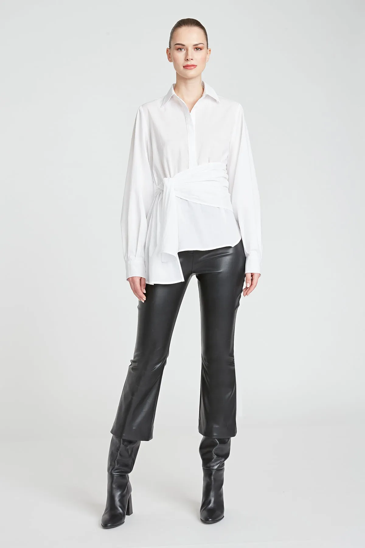 Leo Poplin Tie Top