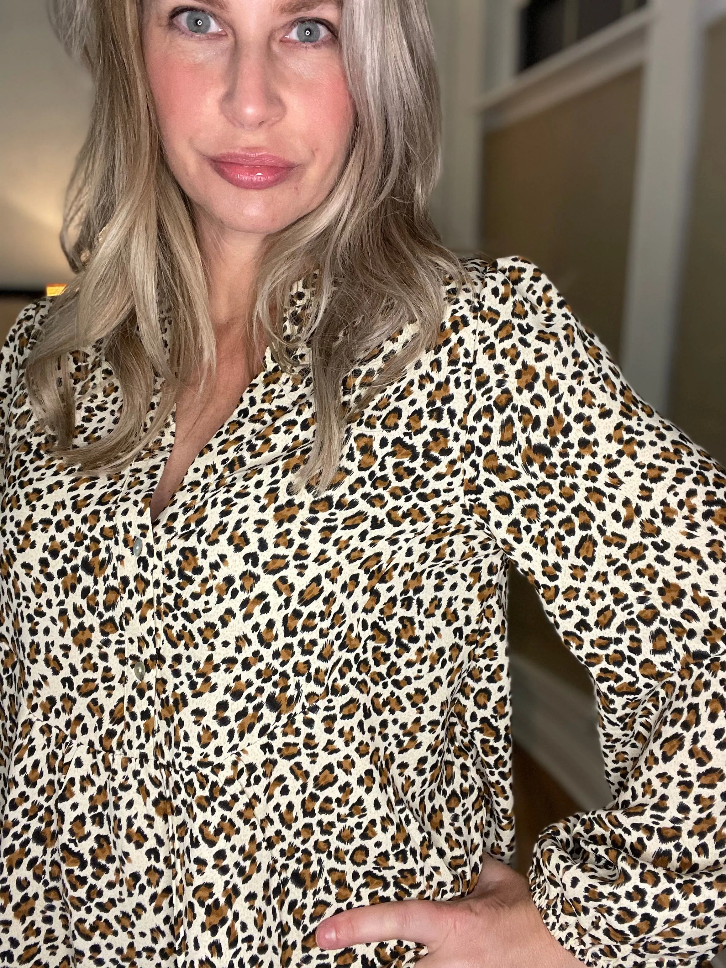 Leopard Baby Doll Top