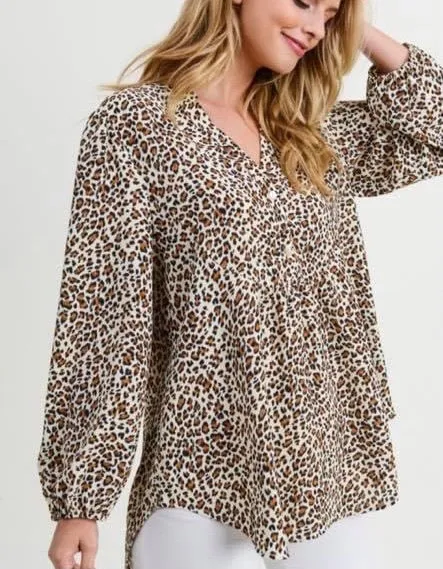 Leopard Baby Doll Top