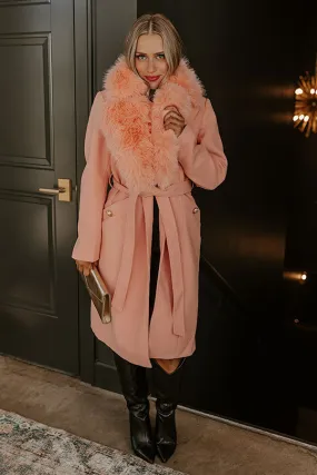 London Bound Coat in Peach