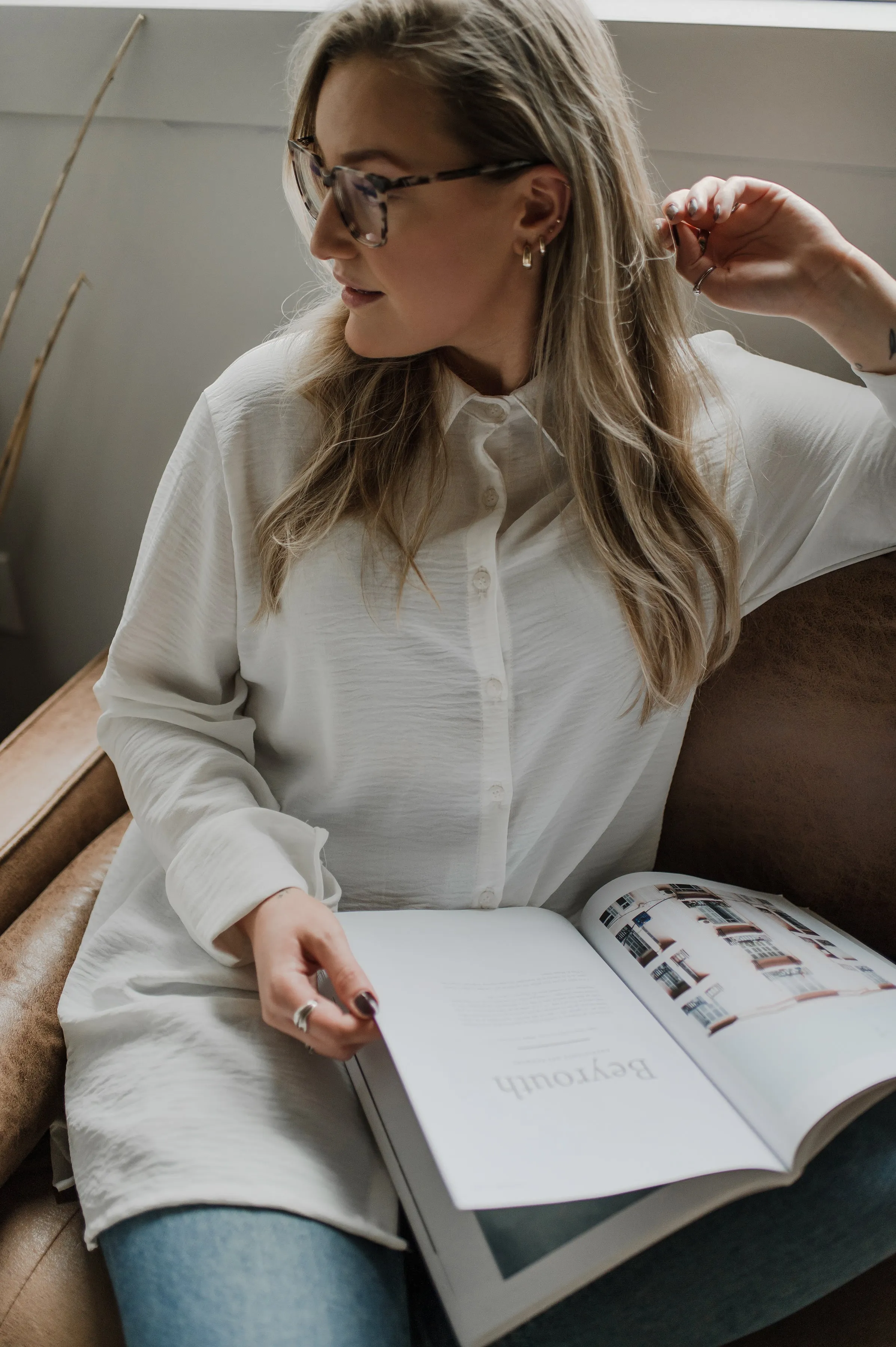 Long button-up shirt - flow